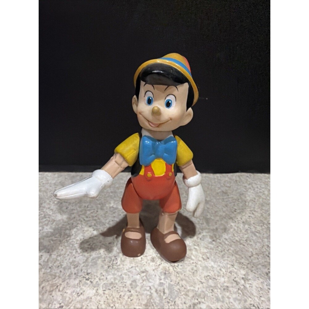 Disney Vintage Pinocchio Articulated Figure  Movable Plastic Toy